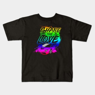 stephen sharer share the love rainbow Kids T-Shirt